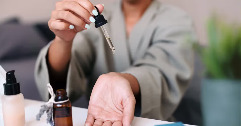 patch testing face oil